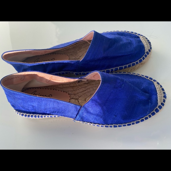 New condition silk flat espadrilles size 37 - Picture 4 of 6